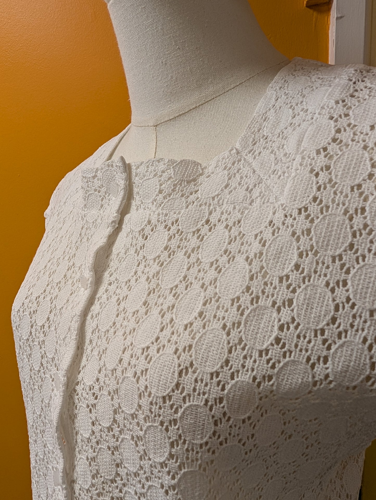 1950s Helen Bond white top - XS/S