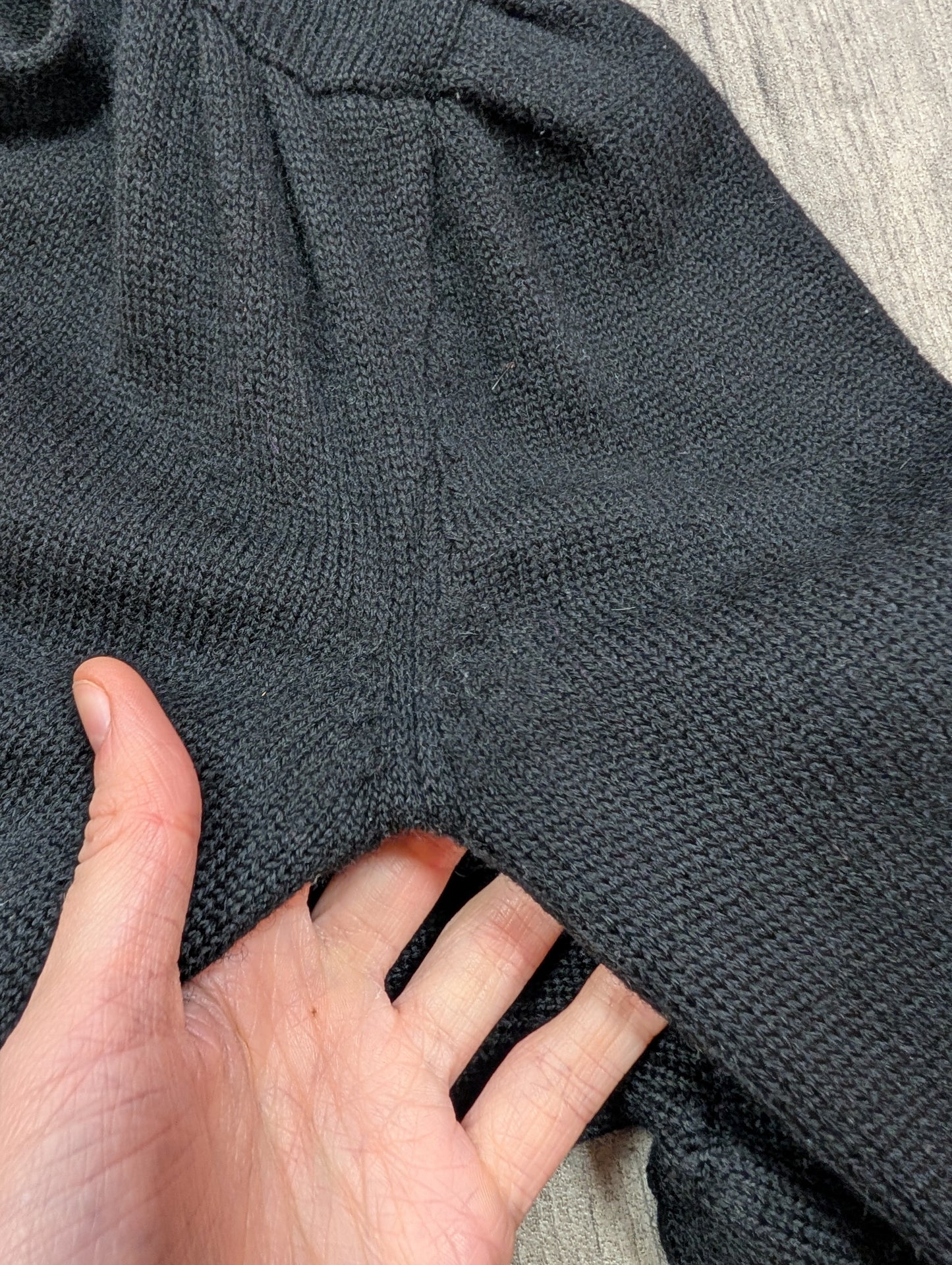 1970s Ossie Clark black wool cardigan - XS