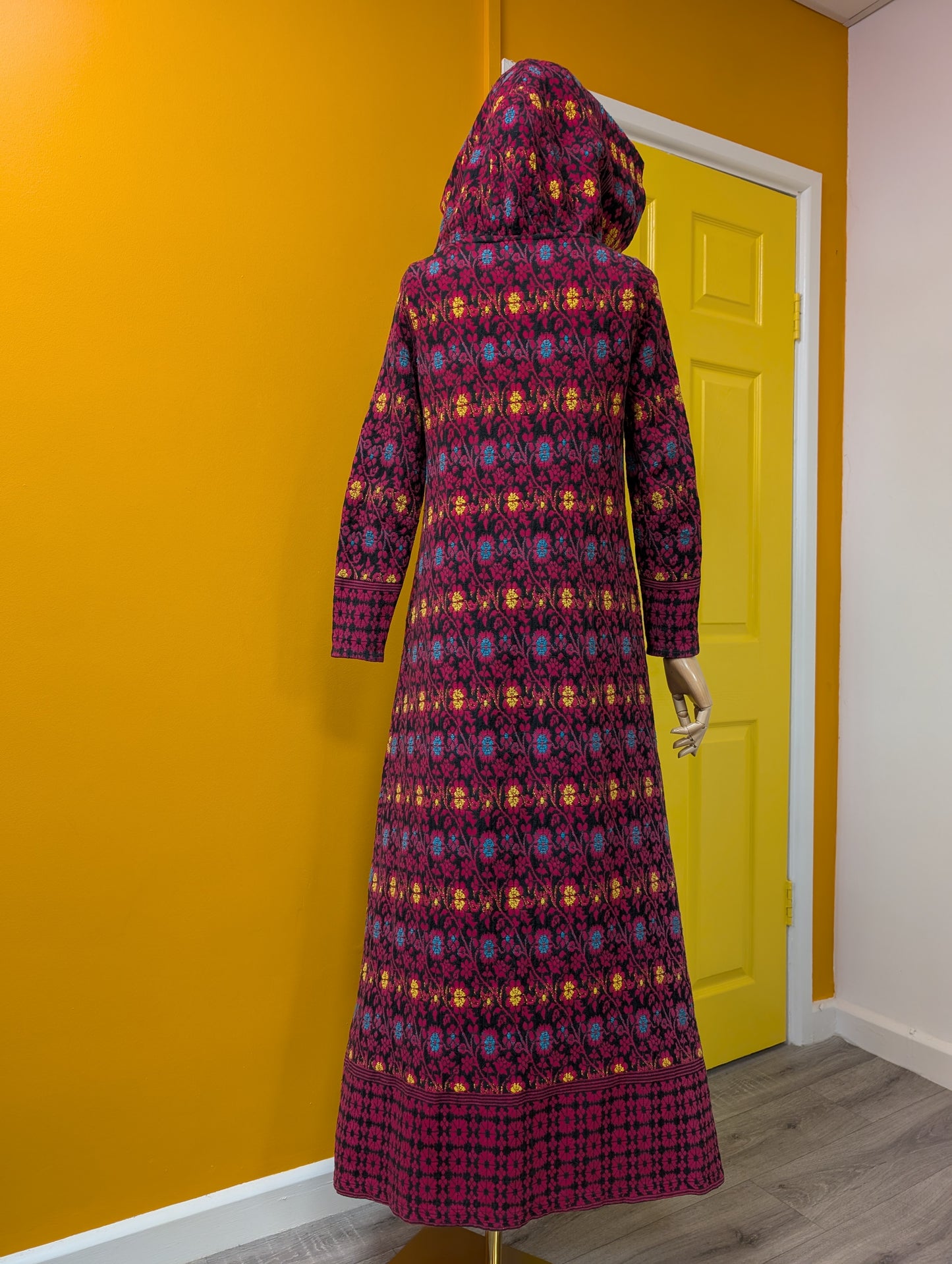1960s Forbidden Fruit cotton tapestry hooded coat - XS/S
