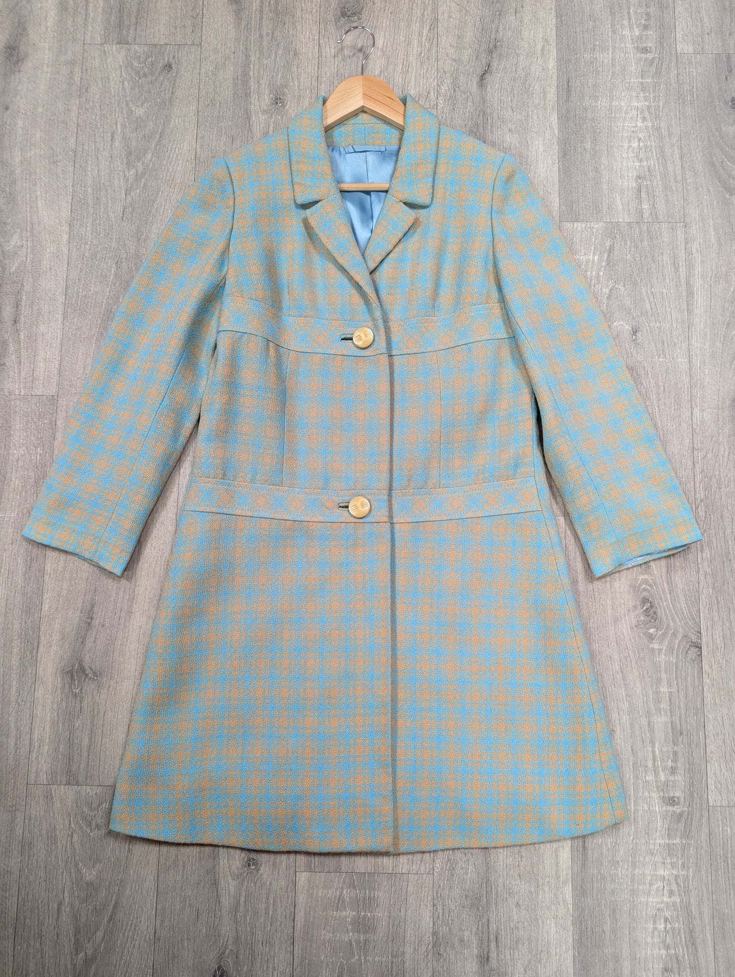 1960s Aubrey Segal check coat - S