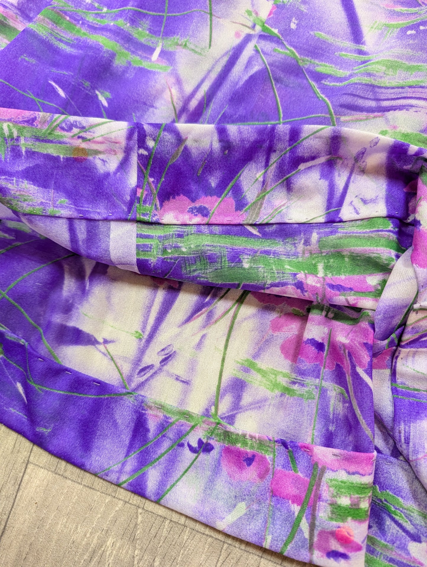 1970s Elida purple maxi dress & belt - M/12