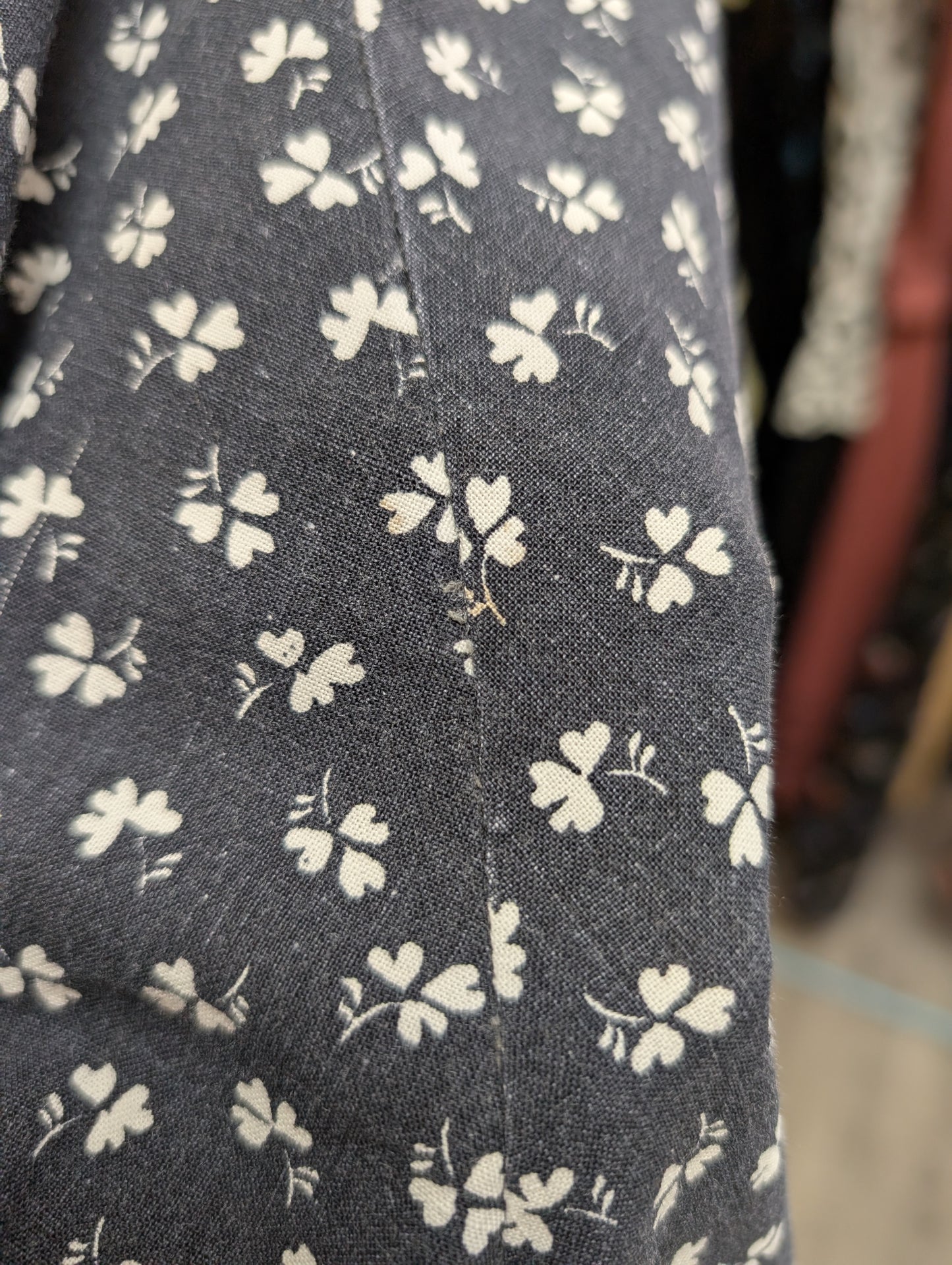 1970s Laura Ashley made in Wales clover print cotton dress - S/8/10