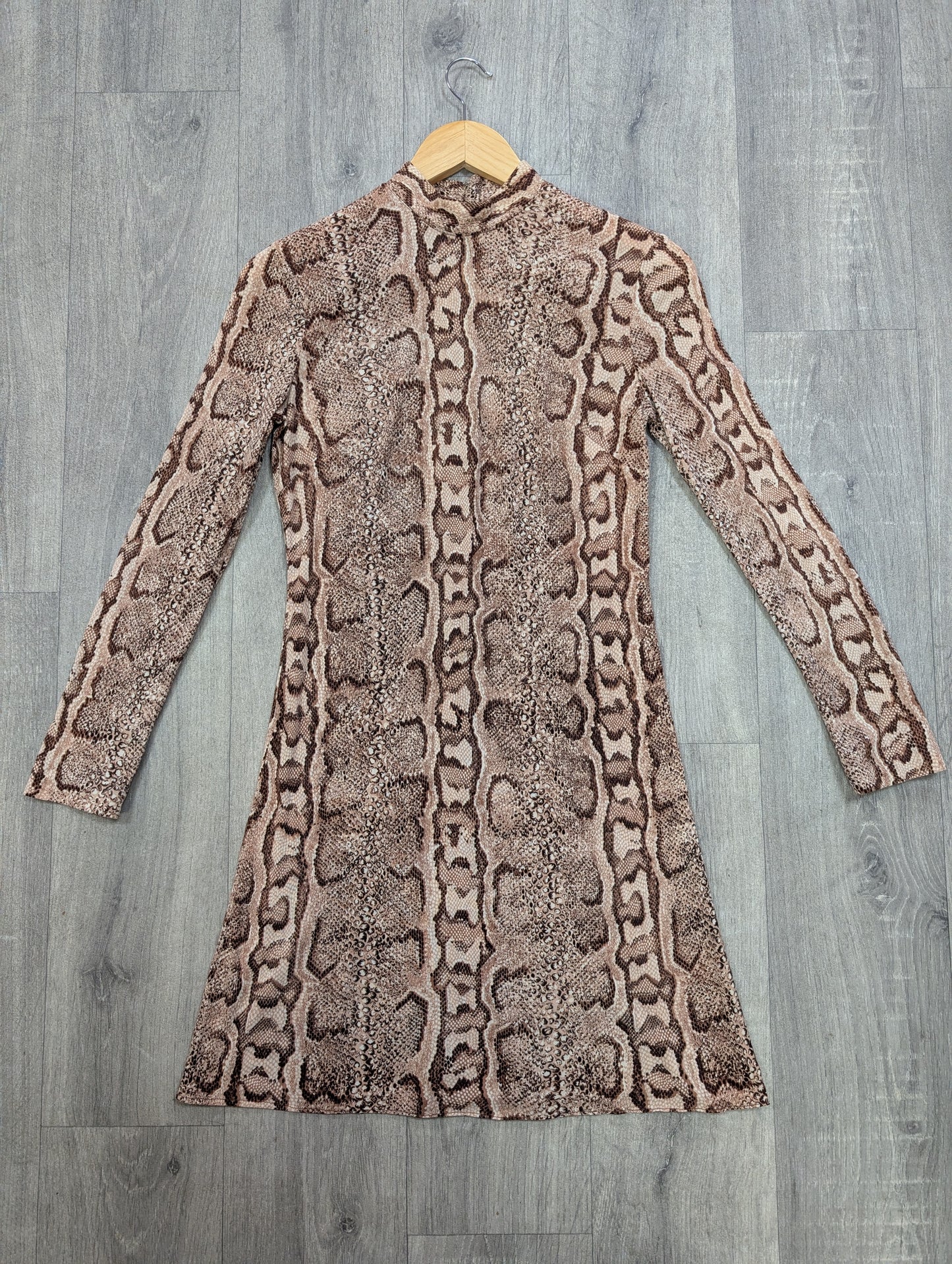1960s snakeskin print mini dress - S/8