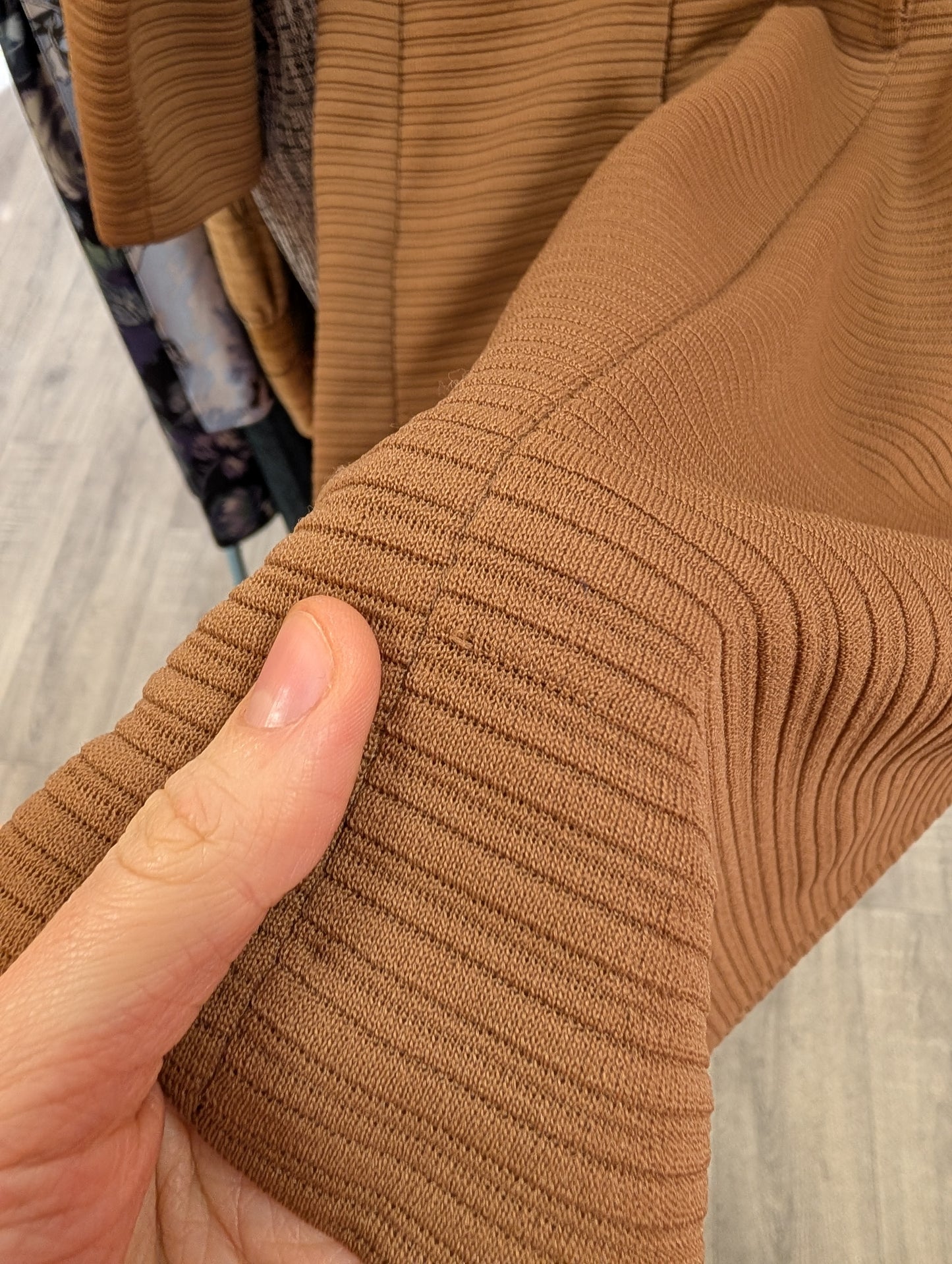 1960s brown crimplene dress - M/14