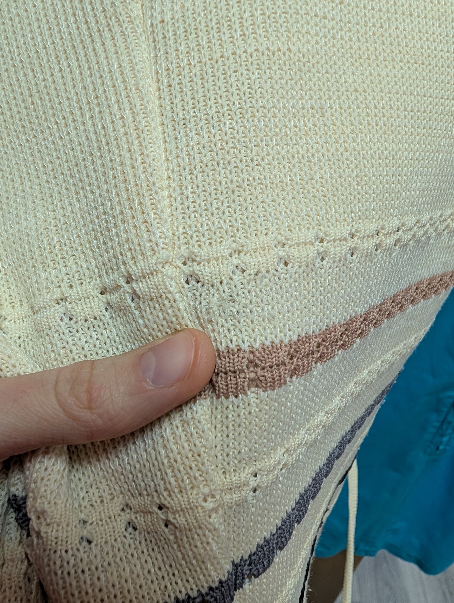 1970s Kay Windsor belted knit top - S