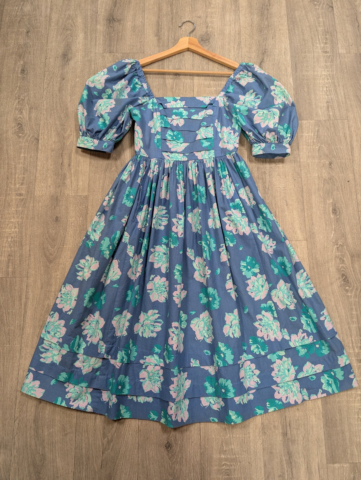 1980s Laura Ashley floral cotton dress - S/8