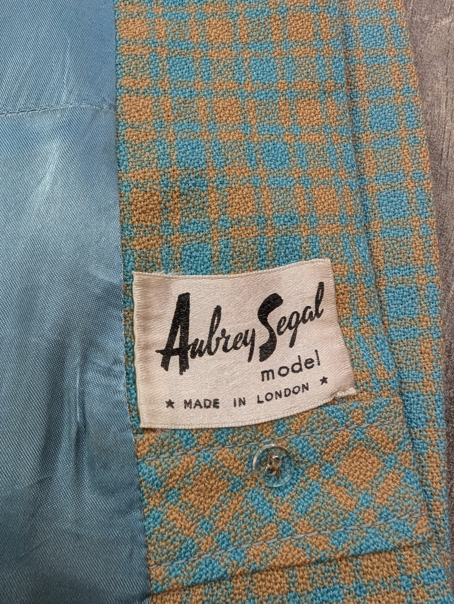 1960s Aubrey Segal check coat - S