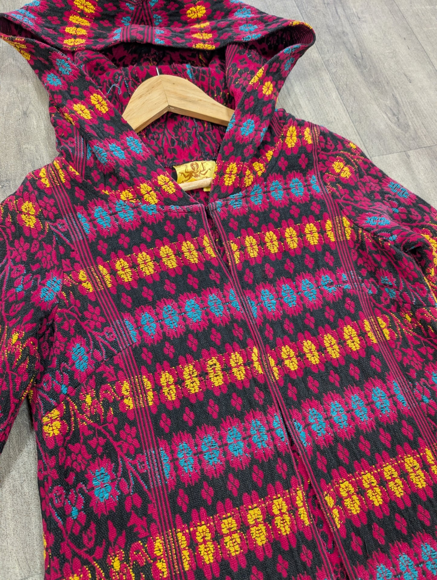 1960s Forbidden Fruit cotton tapestry hooded coat - XS/S