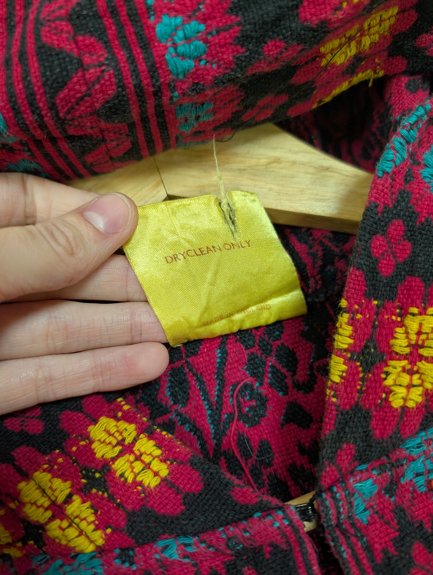 1960s Forbidden Fruit cotton tapestry hooded coat - XS/S