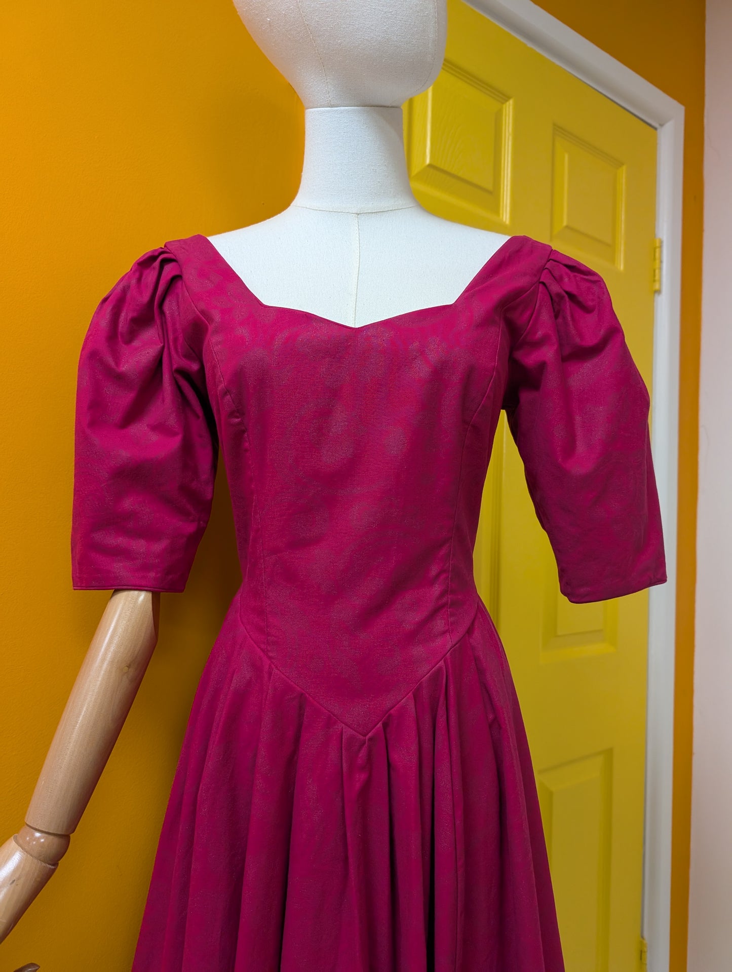 1980s Laura Ashley pink dress - S/8