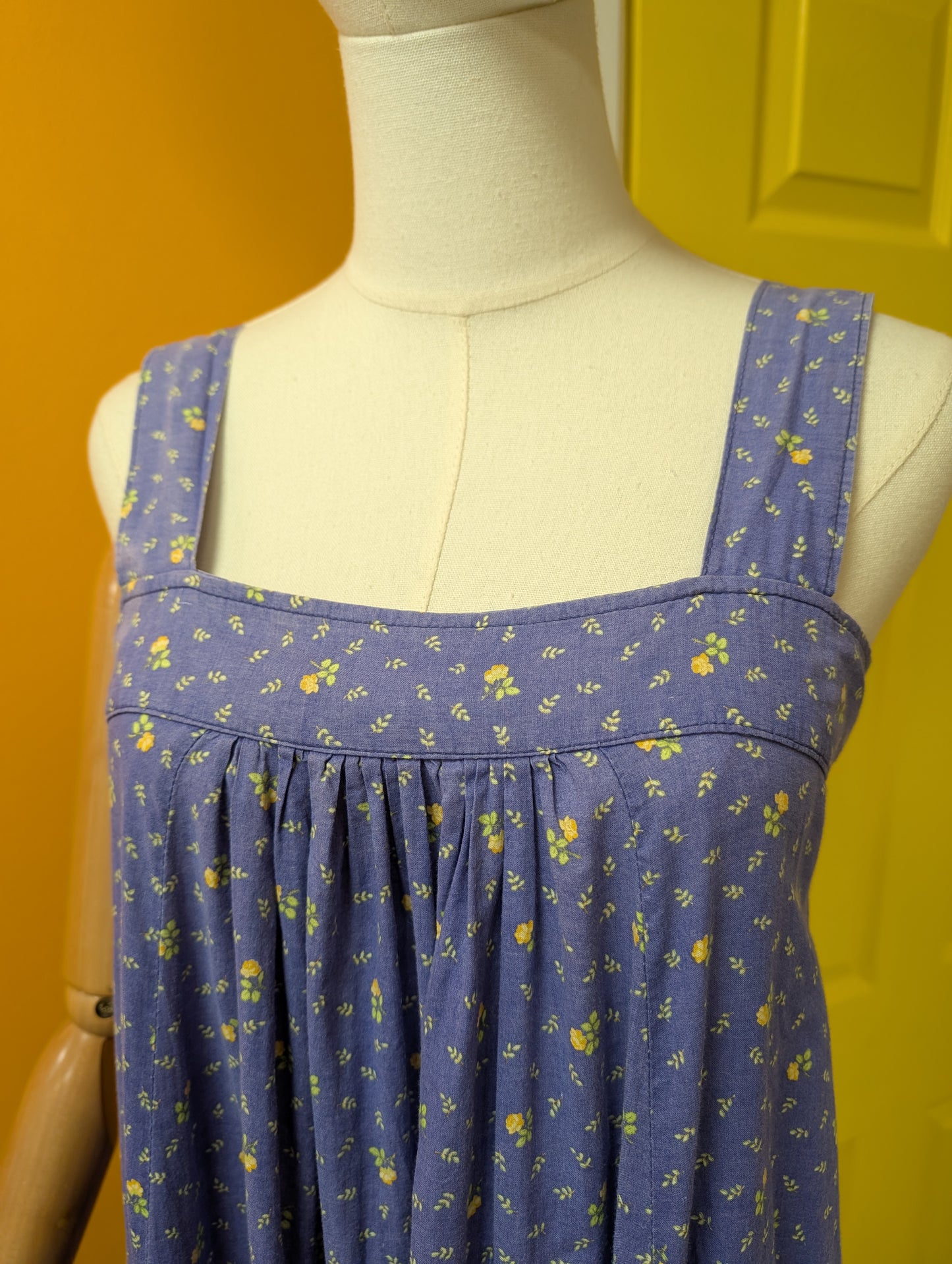 1970s Laura Ashley made in Carno cotton dress - XS/S/6/8