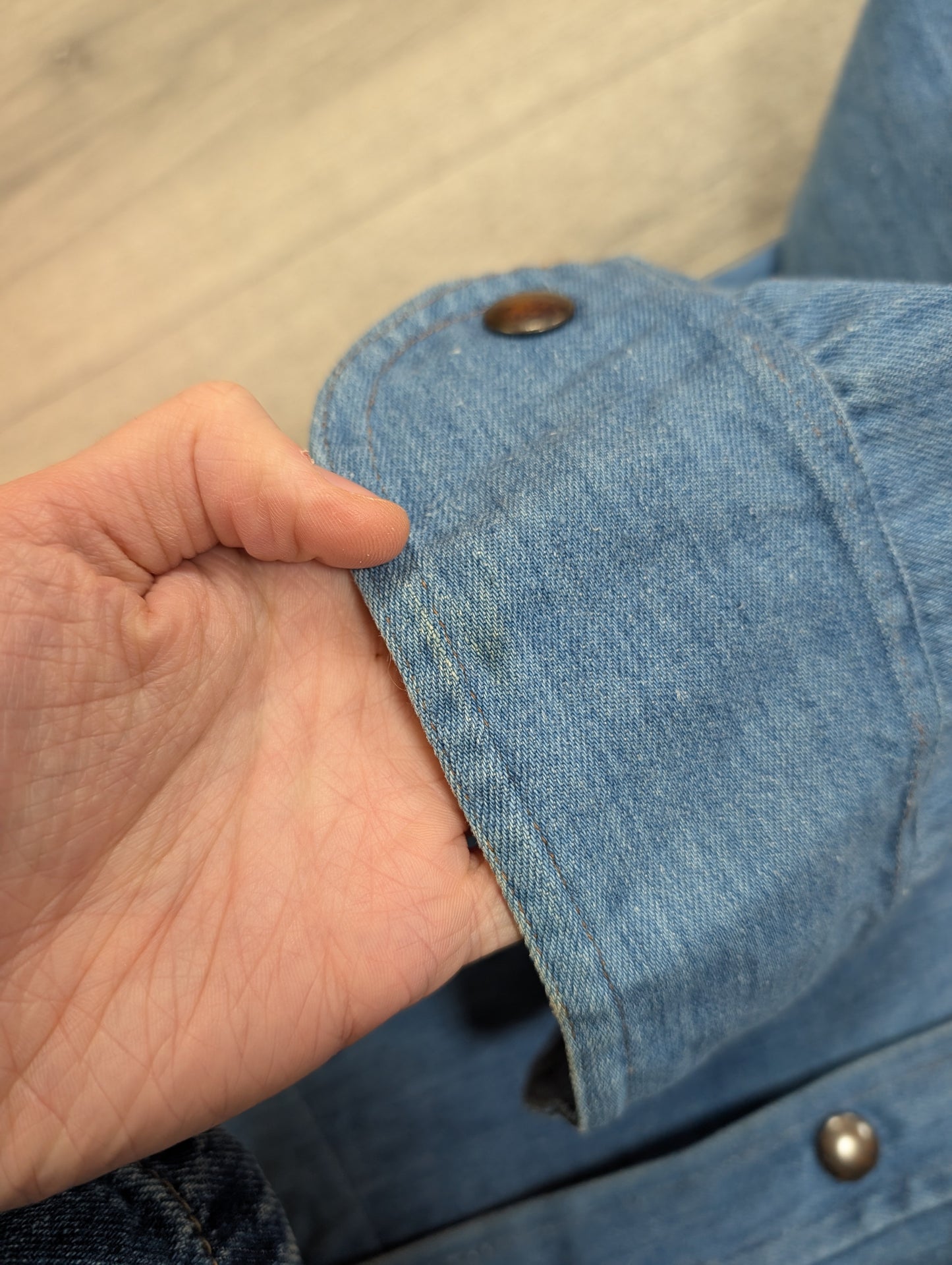 1970s Experience embroidered denim shirt