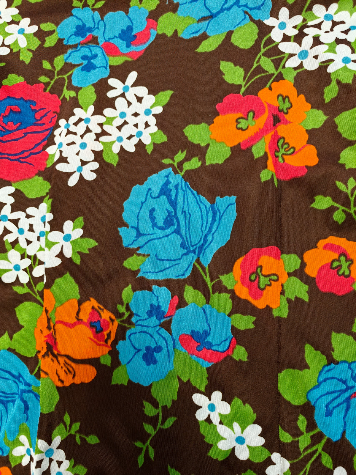 1970s St Michael floral balloon sleeve shirt - M
