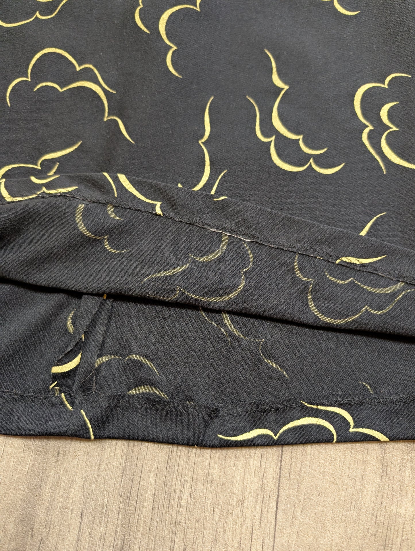 1980s cloud print dress - M/12/14