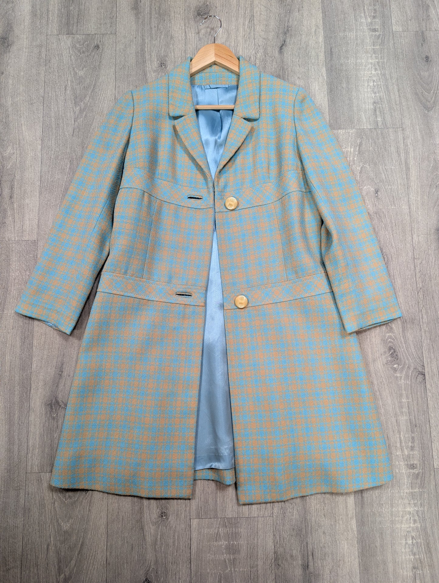 1960s Aubrey Segal check coat - S