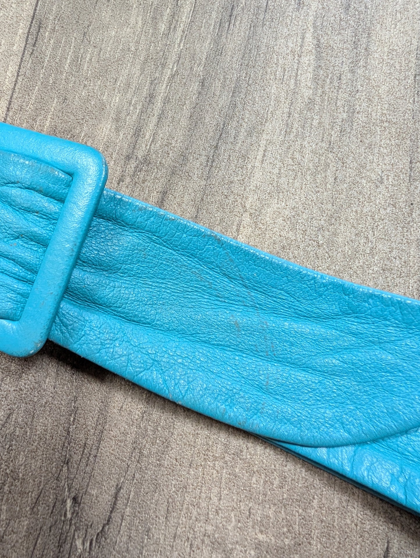 1980s turquoise leather belt