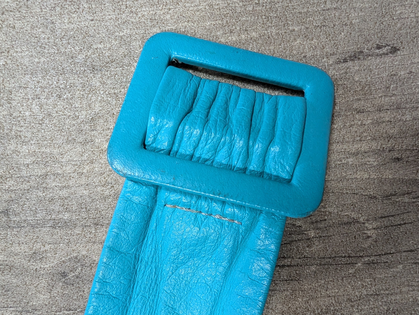1980s turquoise leather belt
