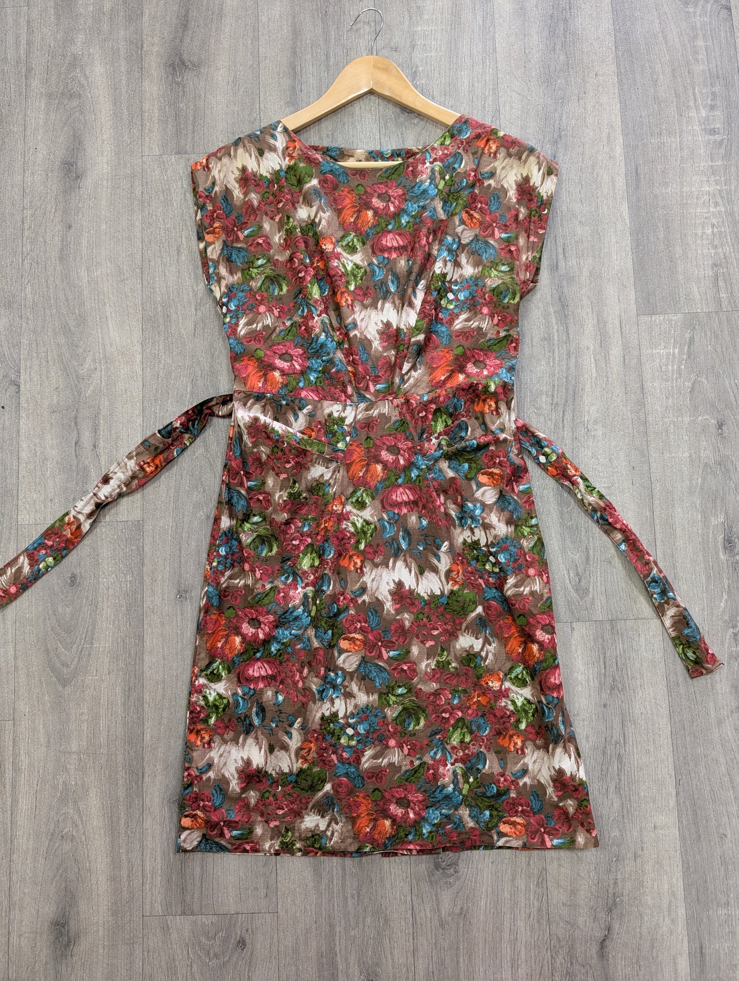 50s/60s Welsmere cotton dress, belt & jacket - S/10