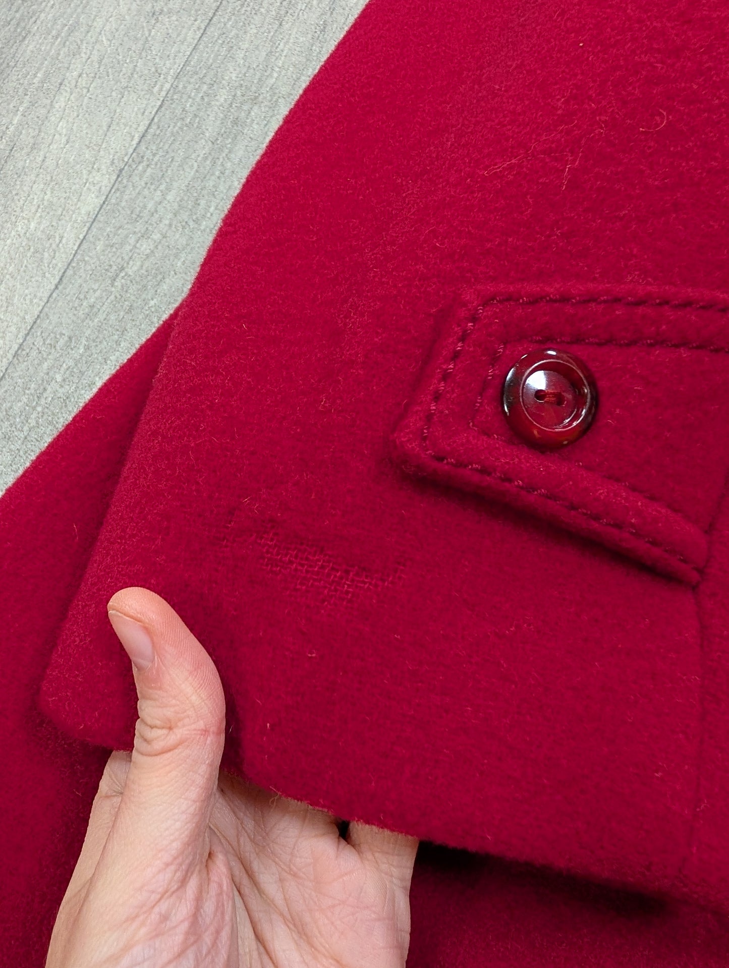 1980s red wool coat - M