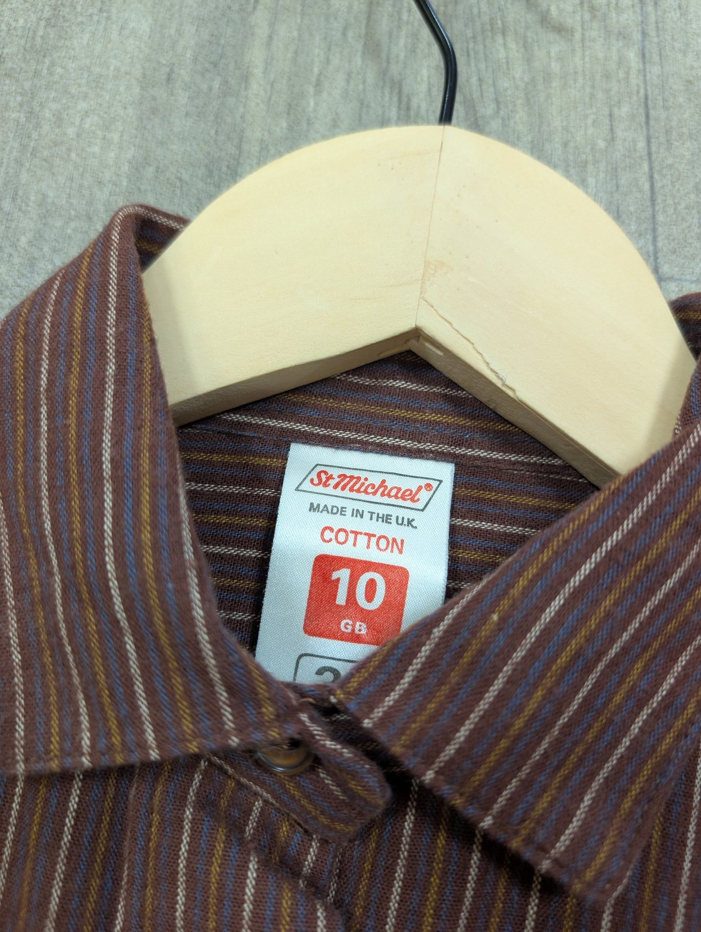 1980s St Michael brushed cotton shirt - XS