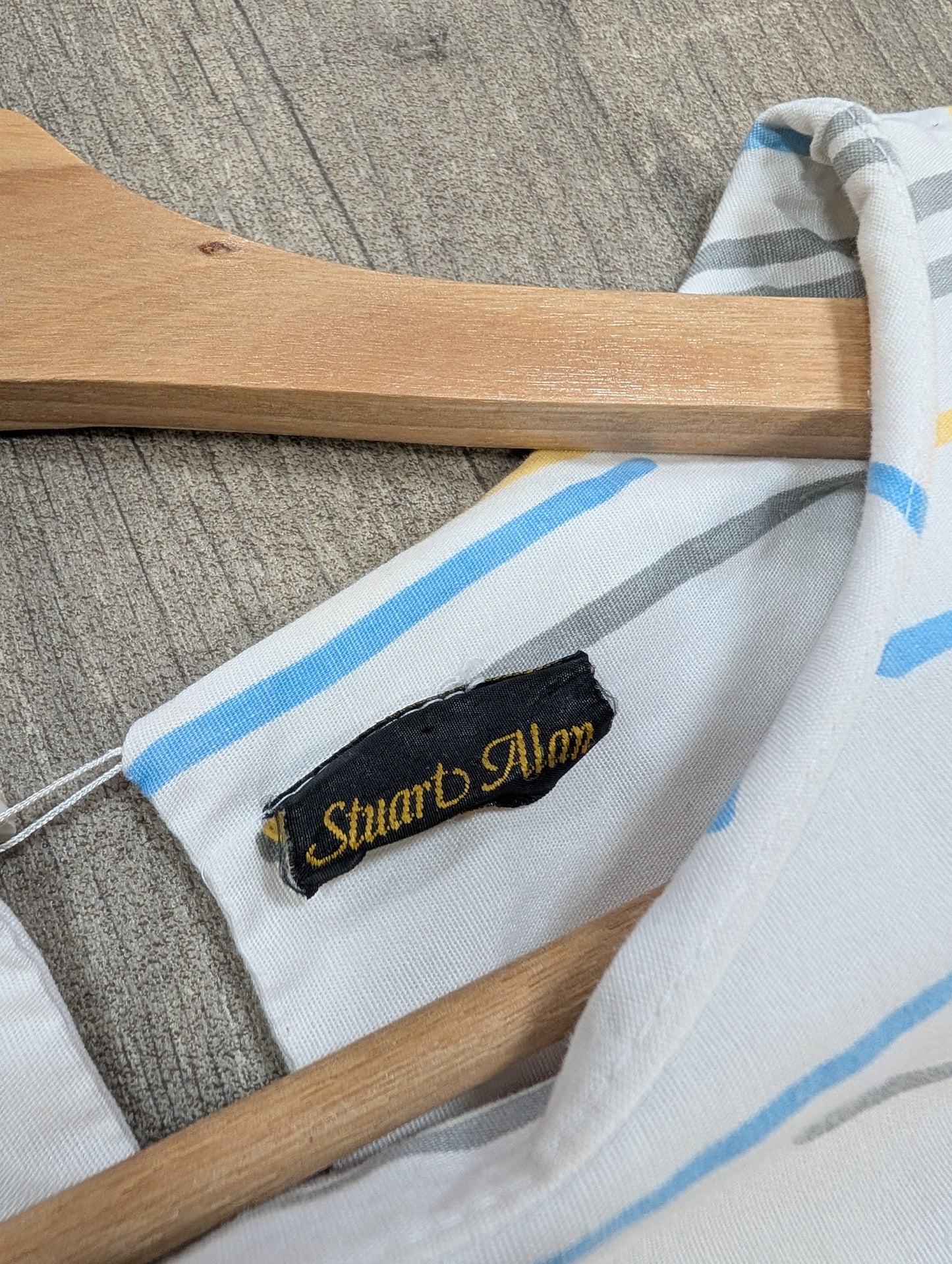 1980s Stuart Alan white cotton dress - M