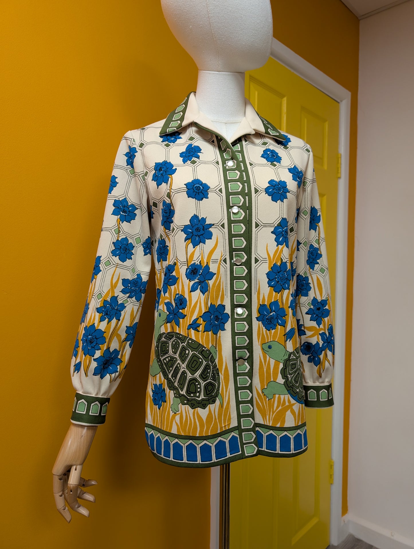 Epic 60s/70s Hamilton 8 tortoise print shirt - S