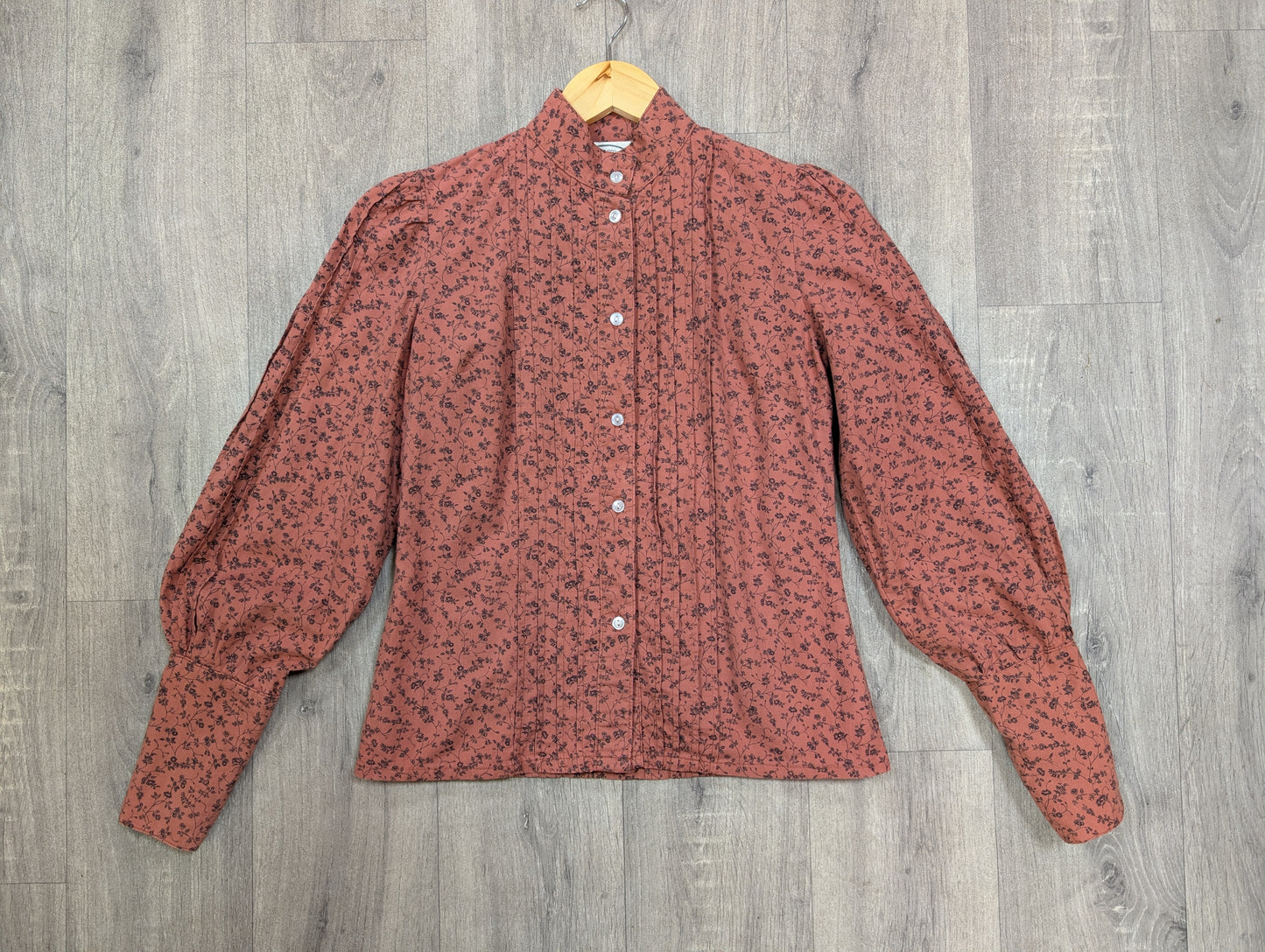 1970s Laura Ashley made in Wales cotton shirt - XS/S