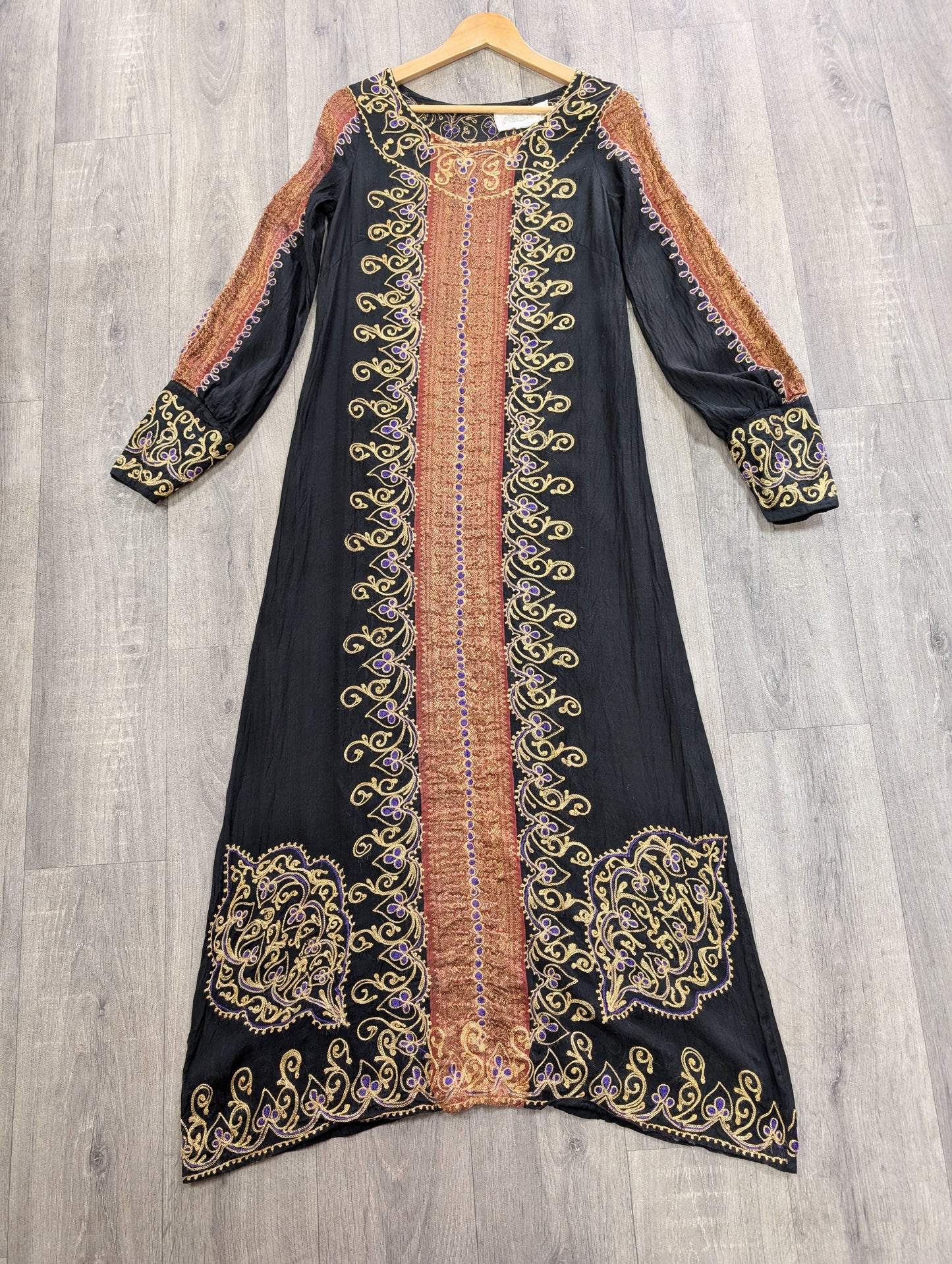Ayesha's Ayesha Davar embroidered cotton voile kaftan dress - XS/S