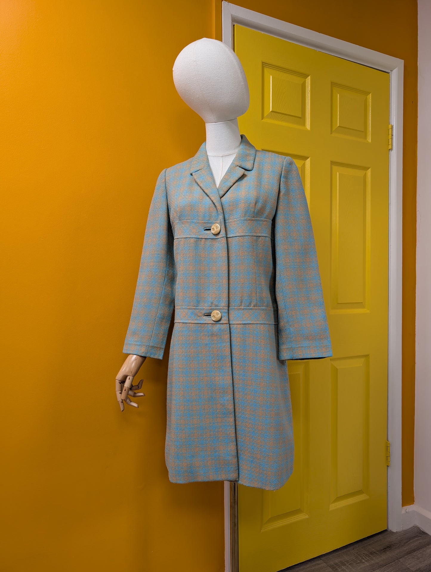1960s Aubrey Segal check coat - S
