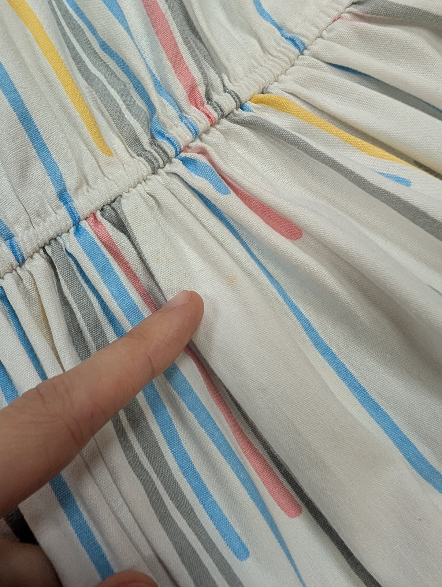 1980s Stuart Alan white cotton dress - M