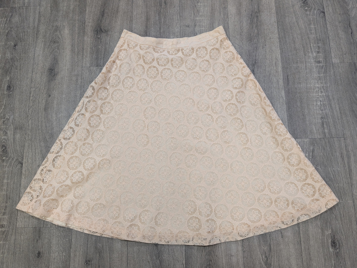 1970s floral lace skirt - 28" waist