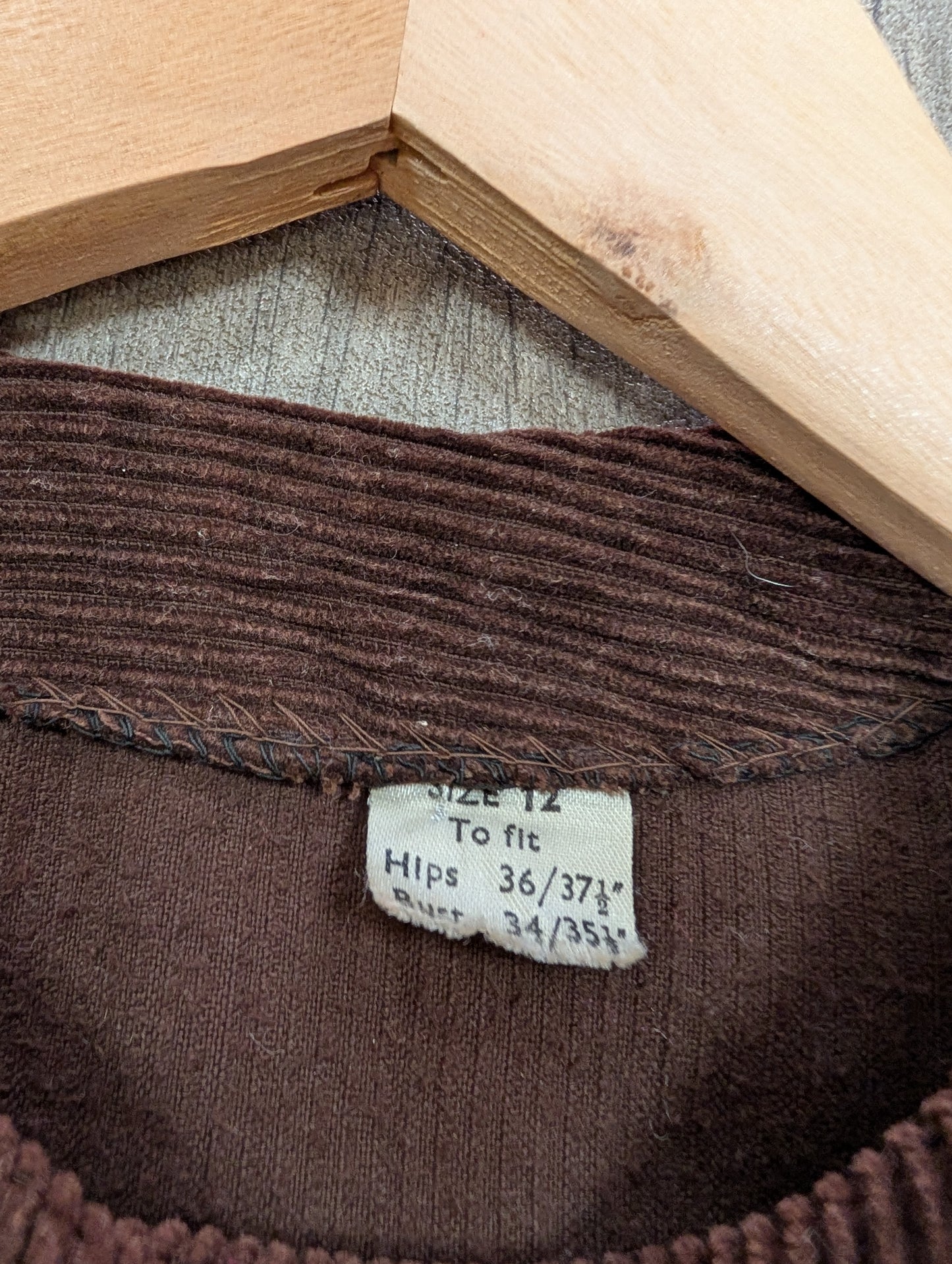 1960s brown corduroy jacket - S