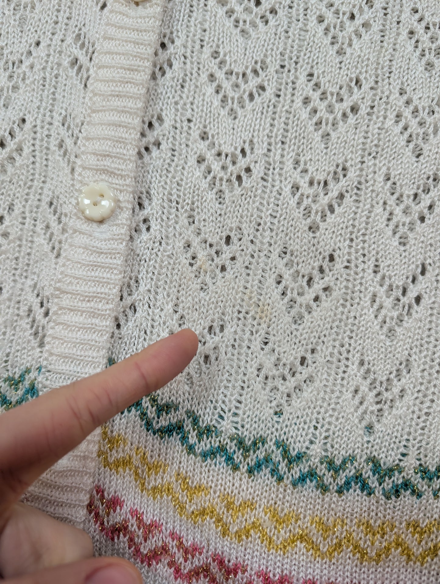 1980s Sunhanit knitted acrylic & lurex 2 piece - XS/S