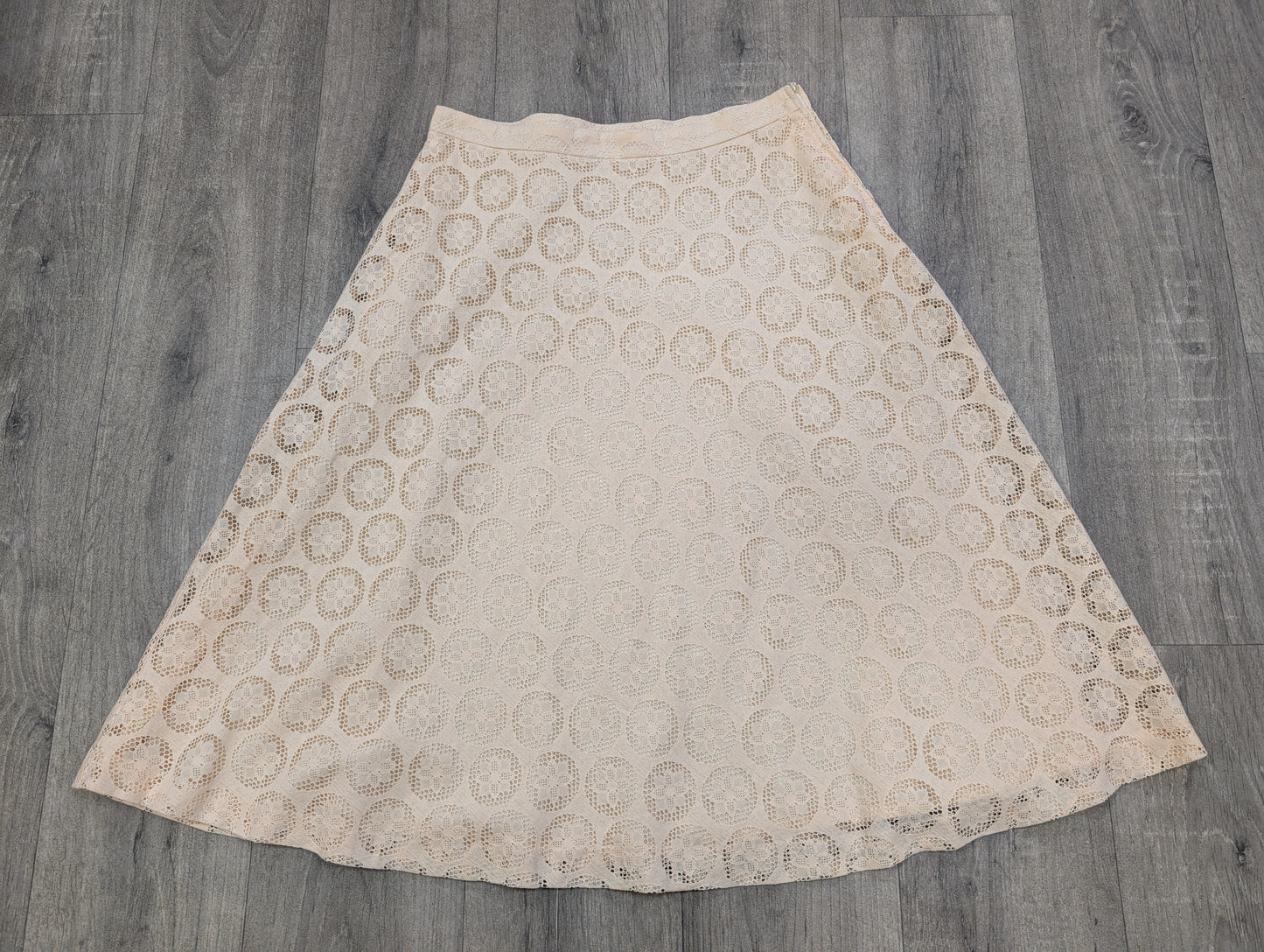 1970s floral lace skirt - 28" waist