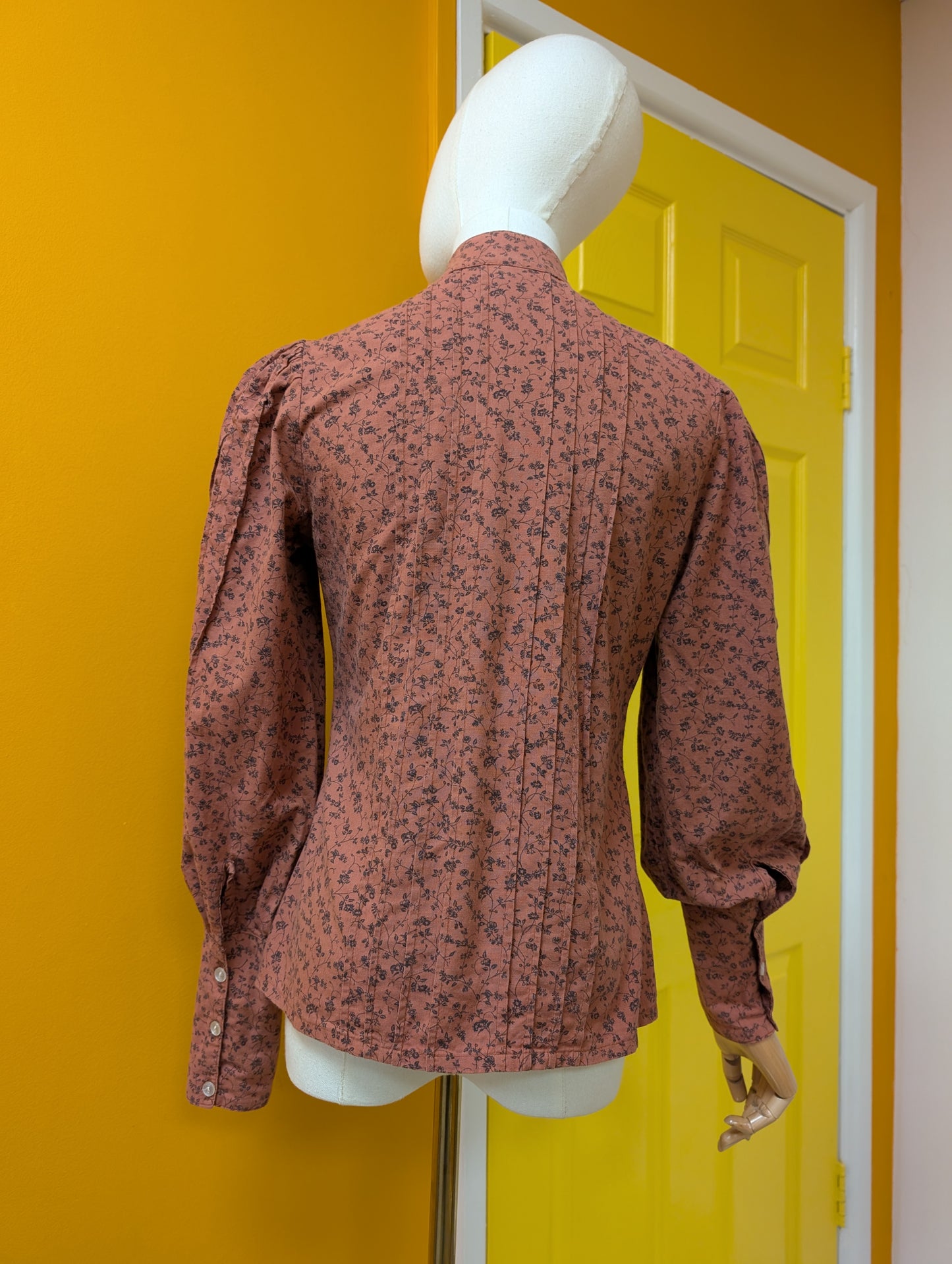 1970s Laura Ashley made in Wales cotton shirt - XS/S