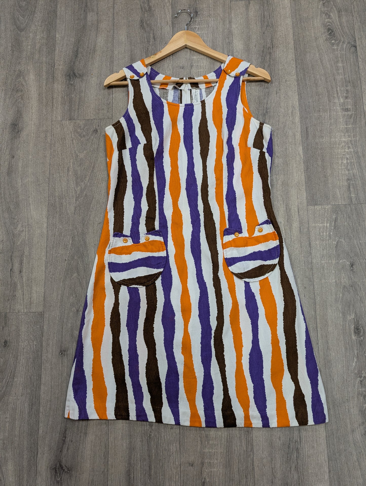 60s/70s Vilona cotton dress - S/10