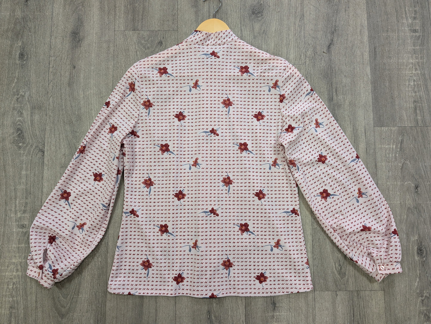 70s/80s Eastex pussy bow collar blouse - M/12