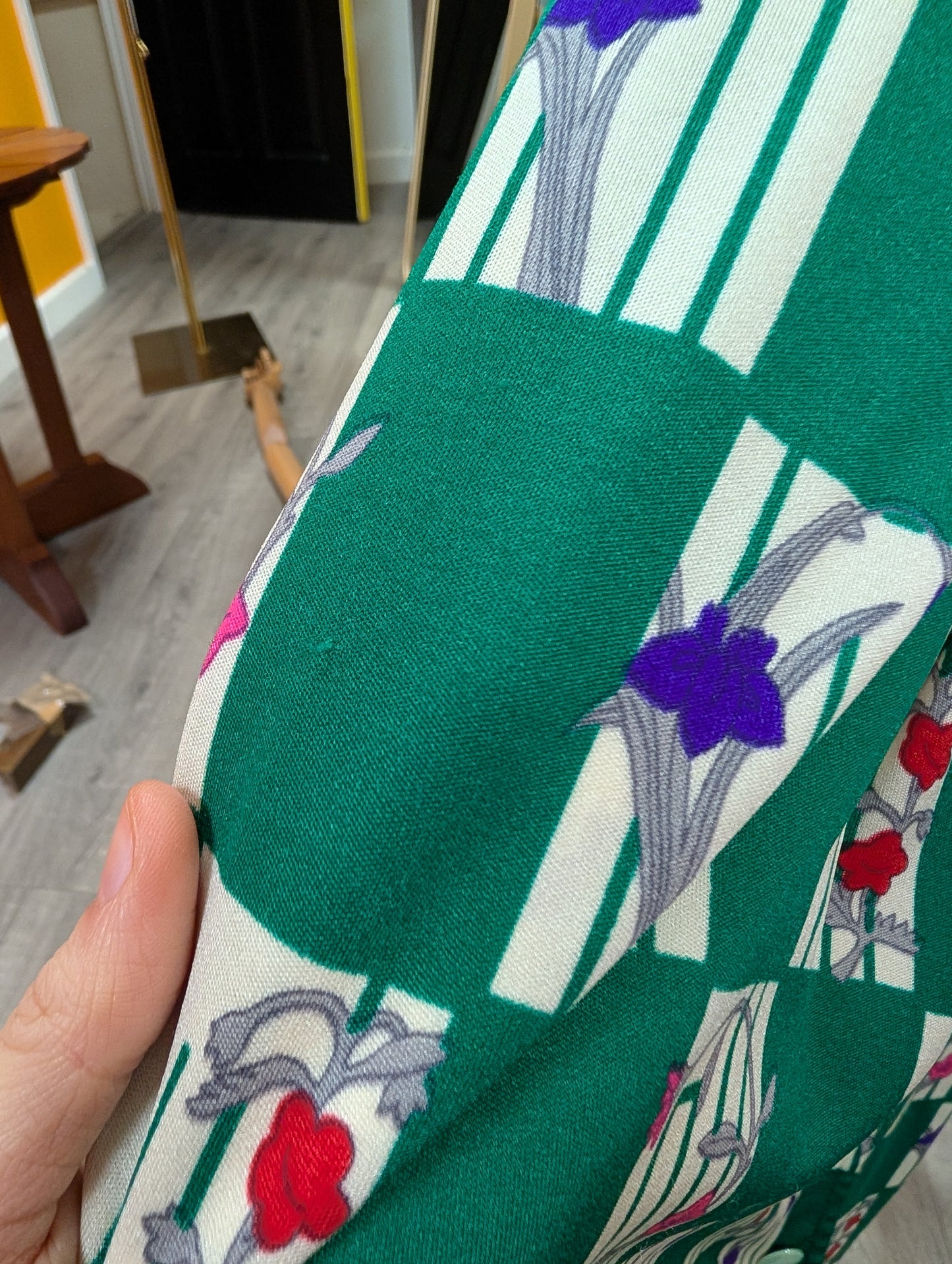 1970s Hanae Mori Ban-Lon by Vivid dress & belt - XS/S/6/8