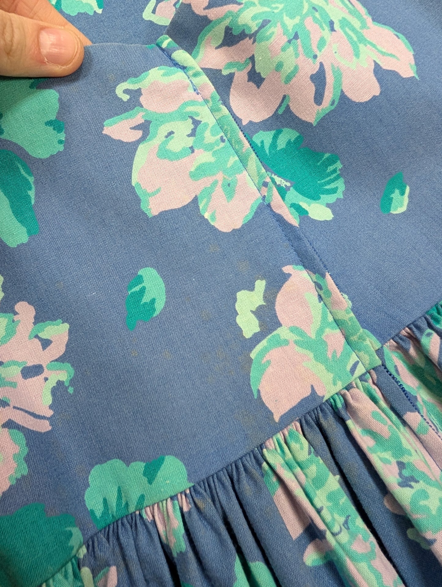1980s Laura Ashley floral cotton dress - S/8