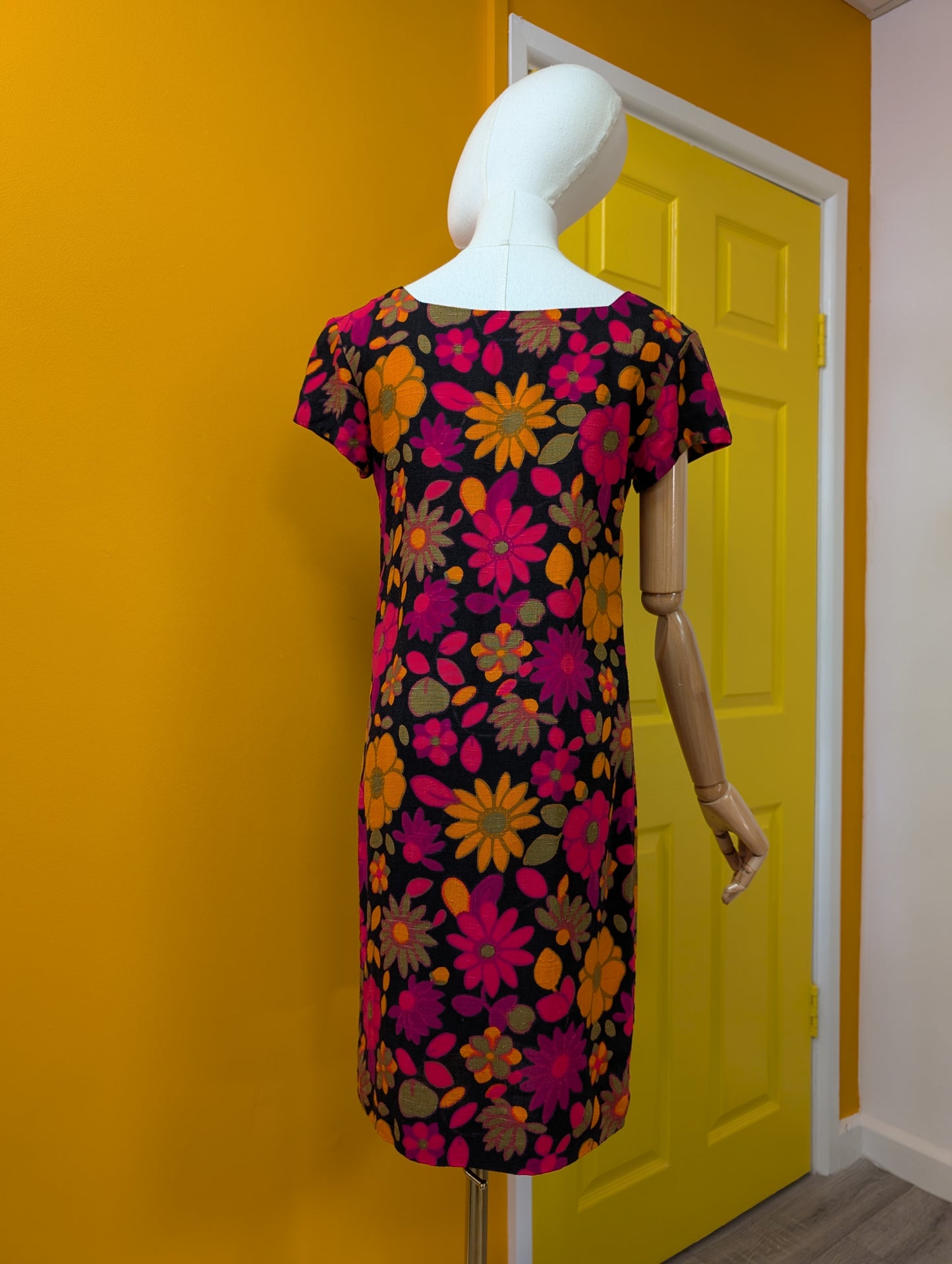 1960s Carnegie floral dress - S/8/10