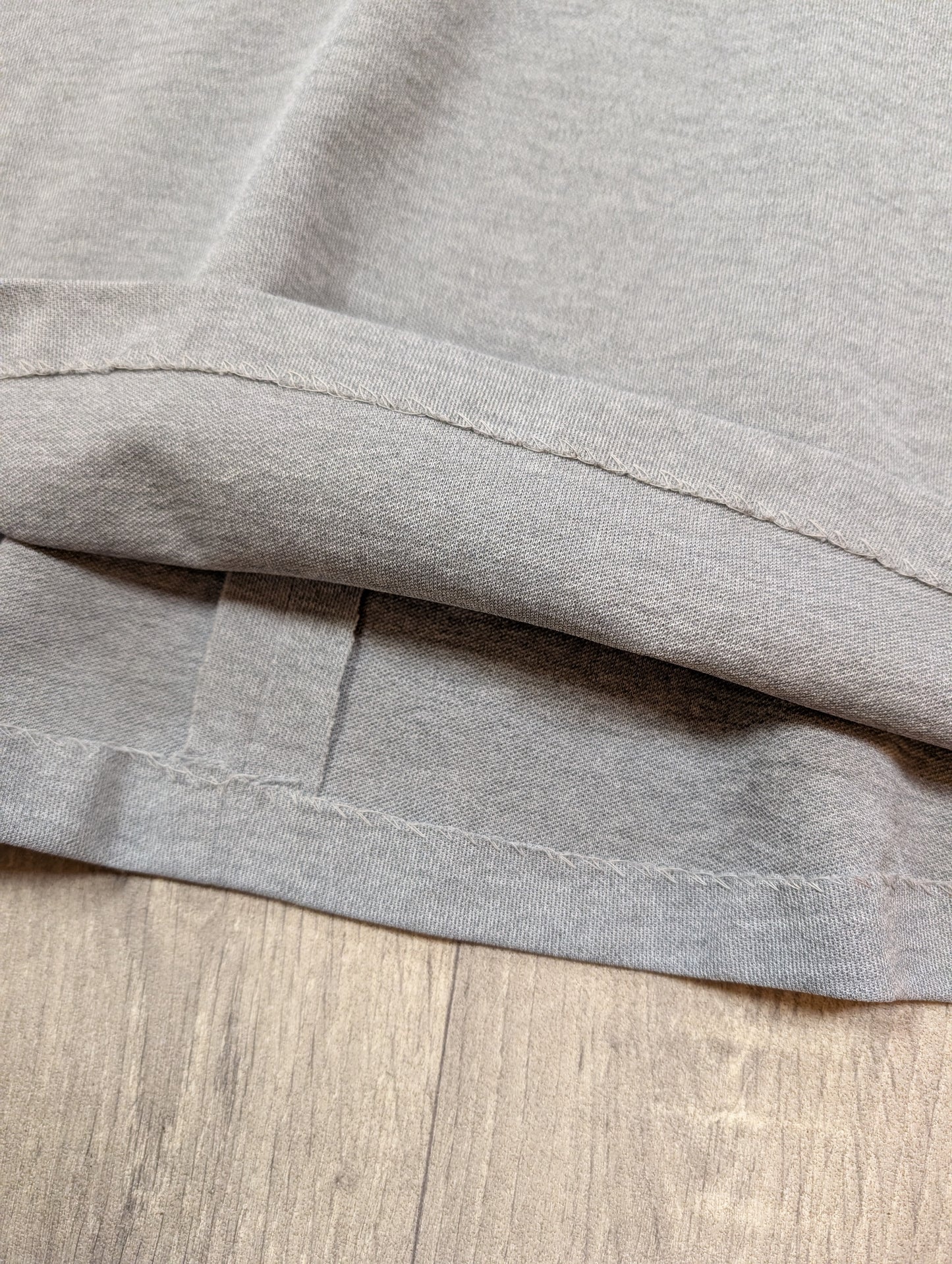 60s/70s grey dress & belt - S/8/10