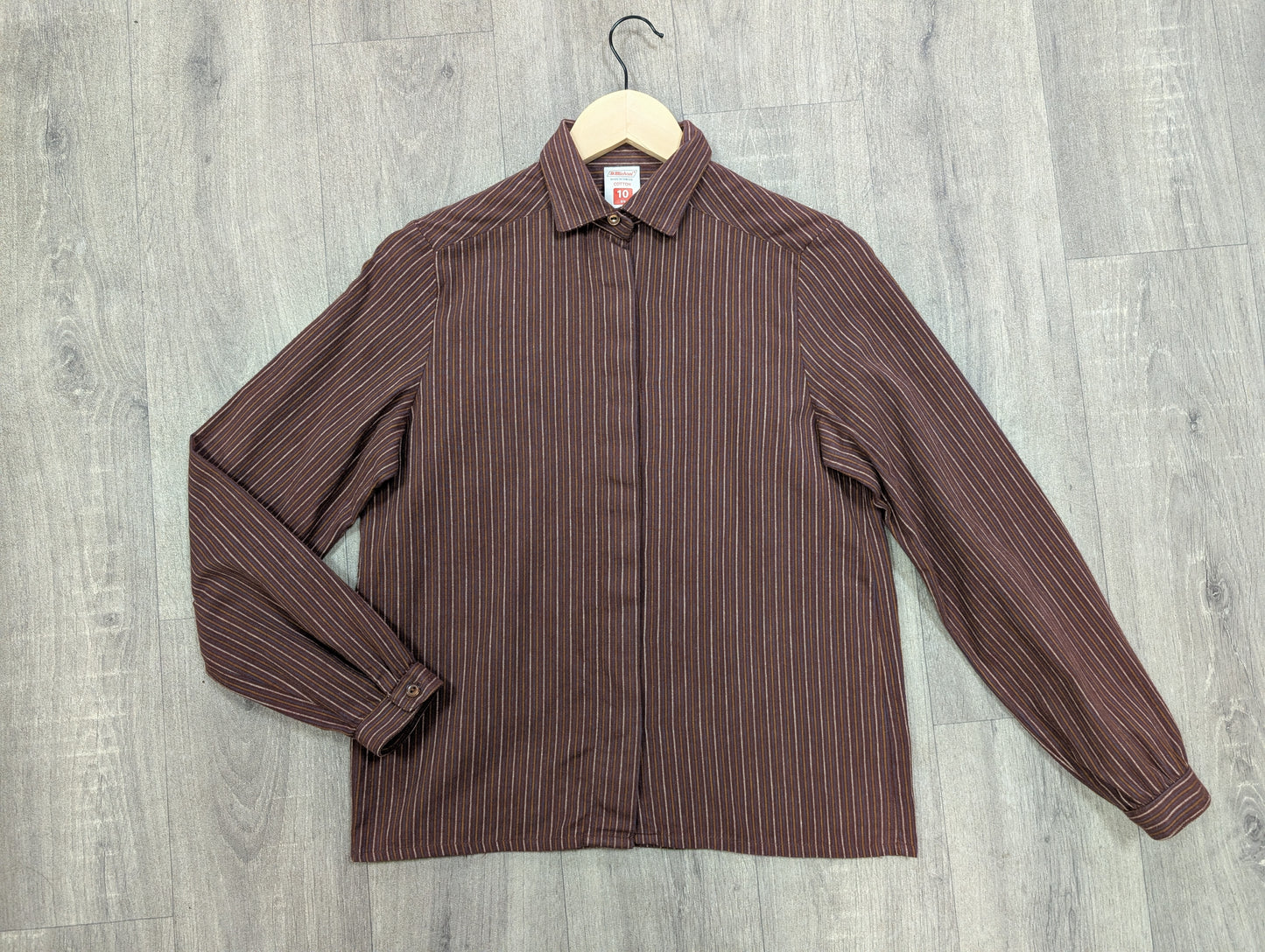1980s St Michael brushed cotton shirt - XS