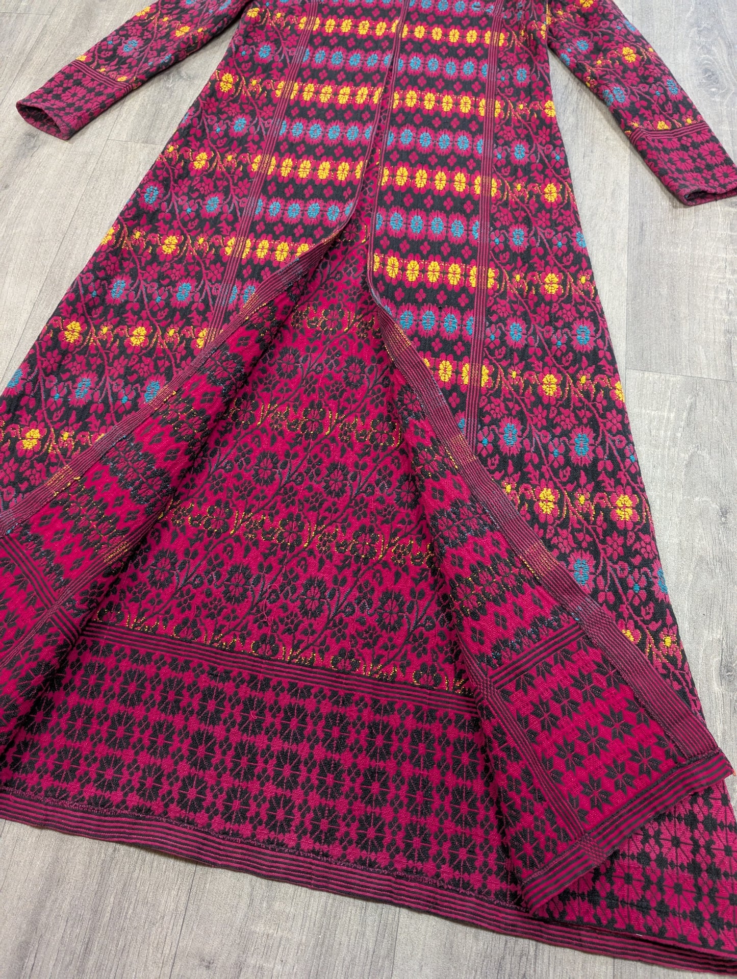 1960s Forbidden Fruit cotton tapestry hooded coat - XS/S