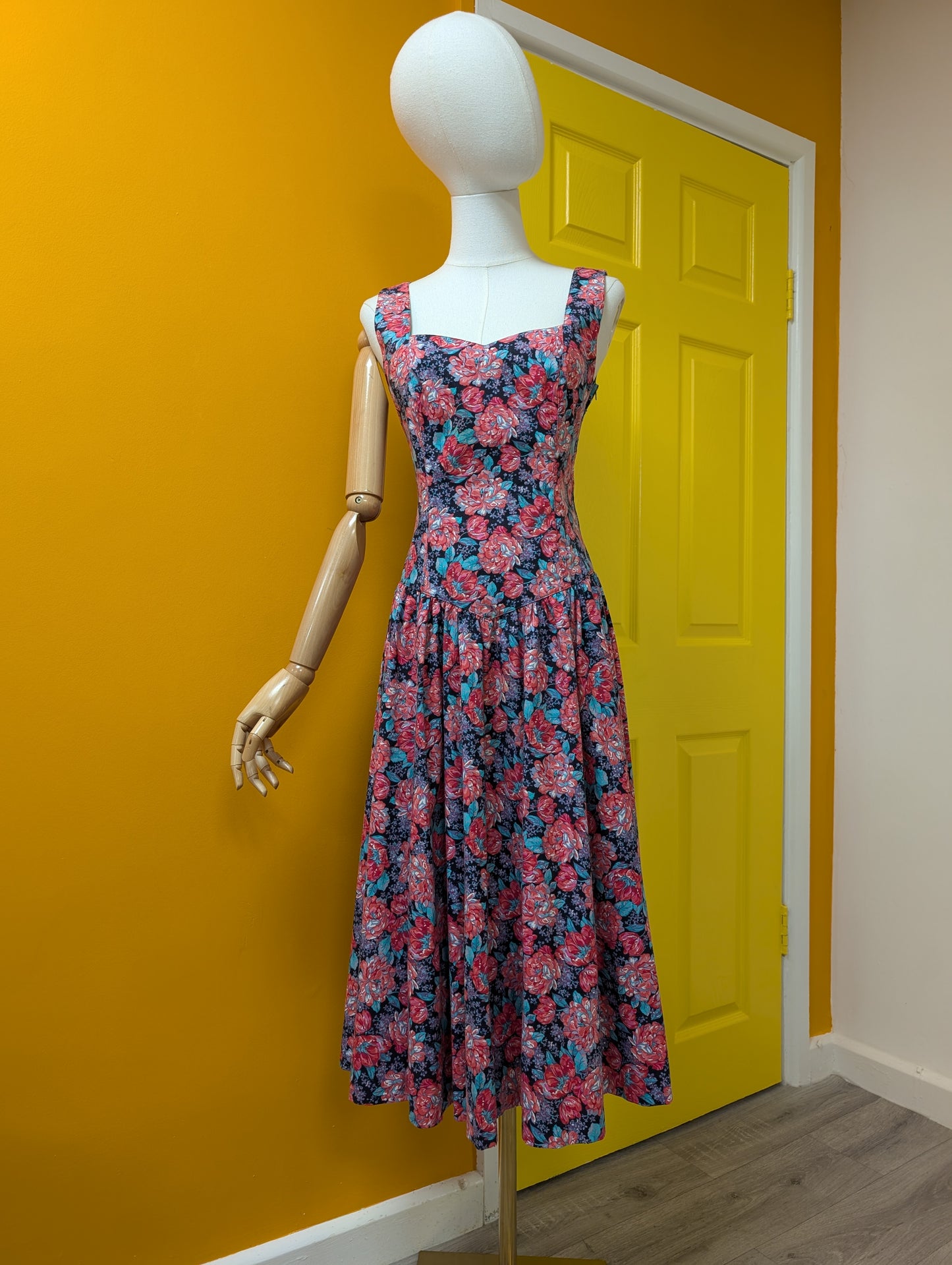 1980s Laura Ashley bow back dress and jacket - S/10