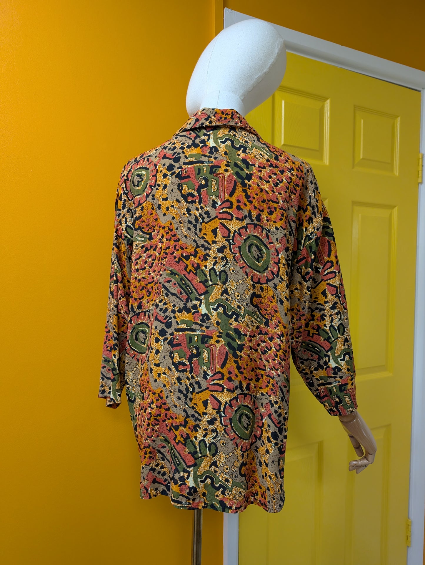 1980s Maygene rayon shirt - M/L