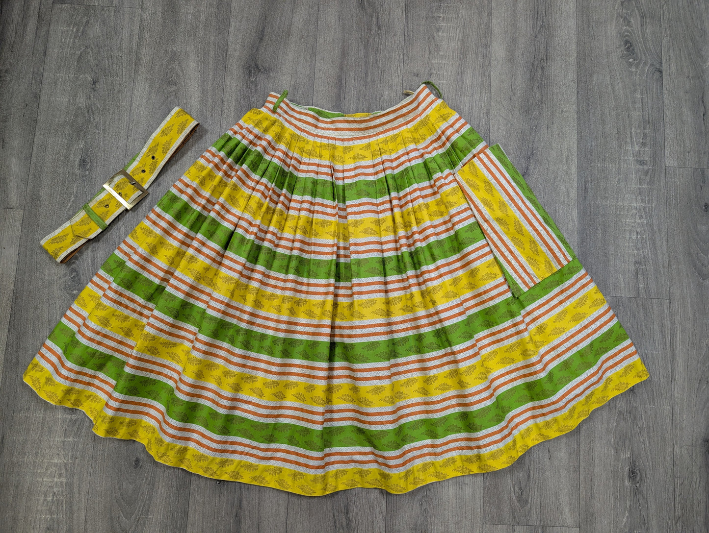 1950s Sportaville boussac cotton skirt - 26" waist