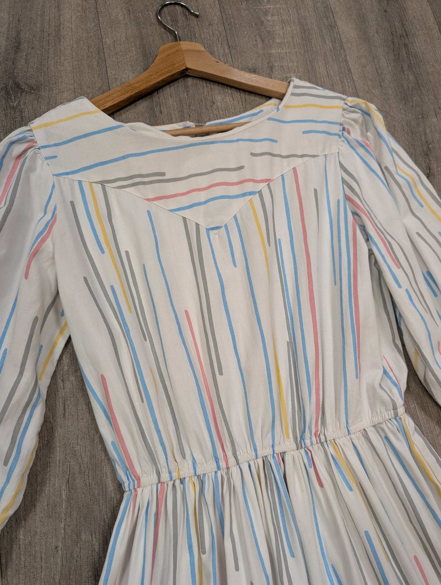 1980s Stuart Alan white cotton dress - M