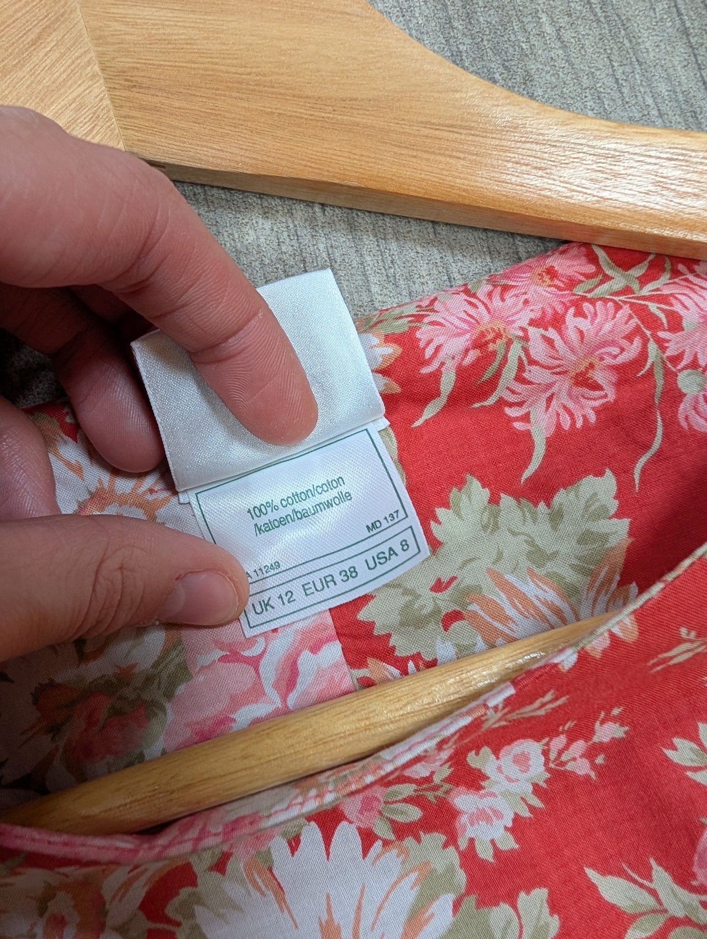 1980s Laura Ashley floral dress with side buttons - S/10
