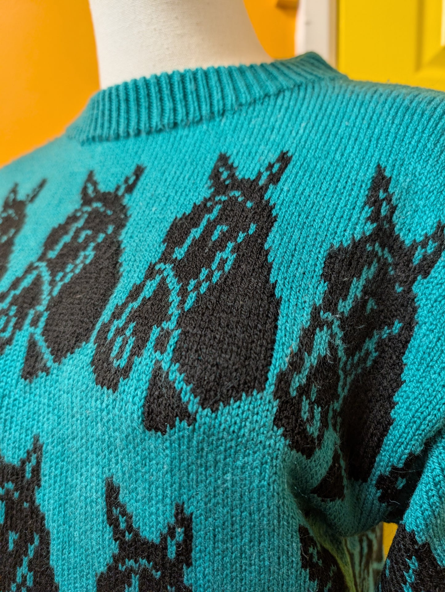 Horse jumper green/black - S