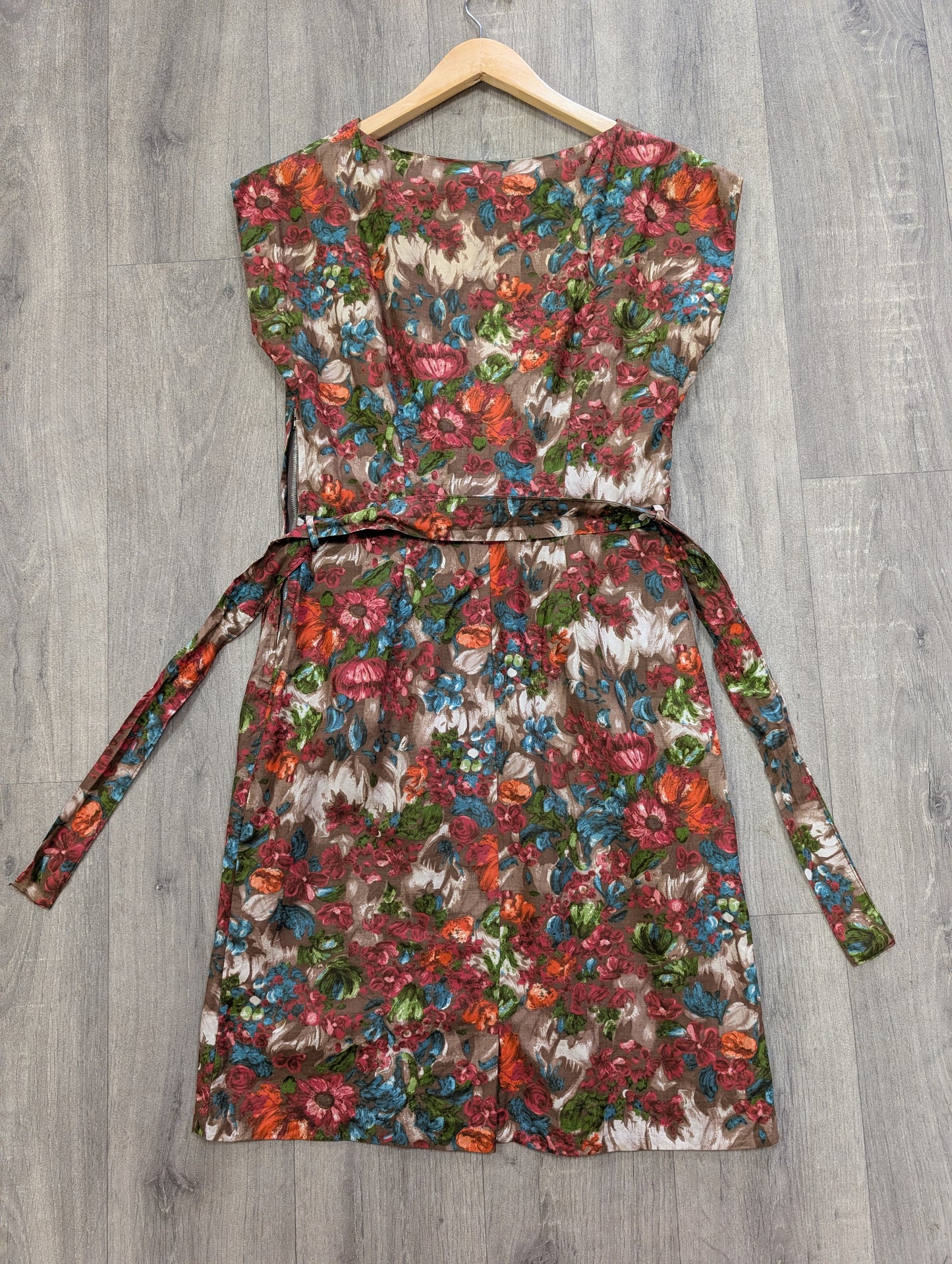 50s/60s Welsmere cotton dress, belt & jacket - S/10